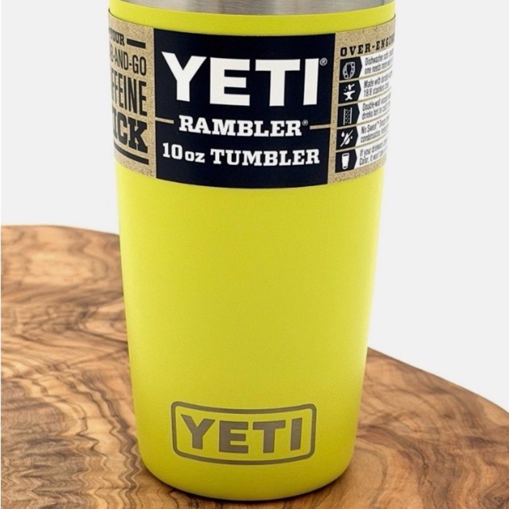 YETI Rambler 10 oz Tumbler in Vibrant Yellow NWT